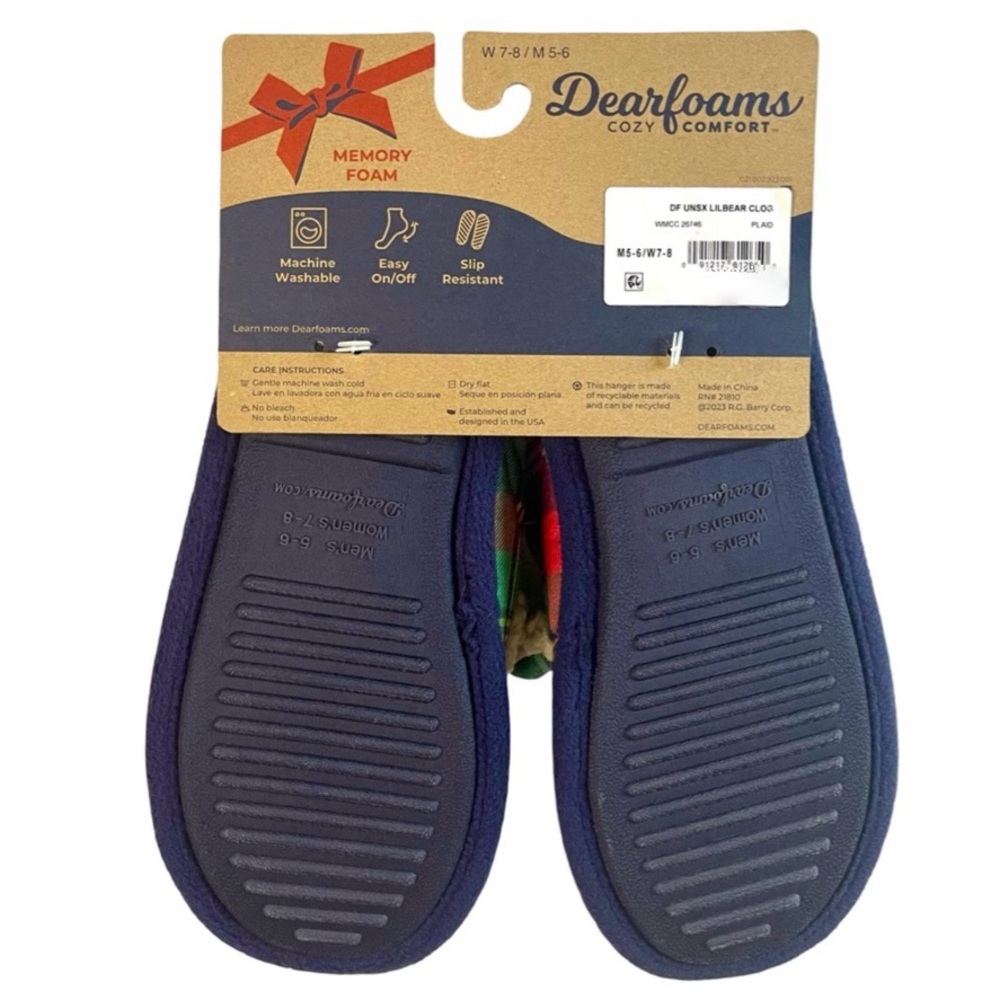 Dearfoams Cozy Comfort Family Bear Slippers Lil Bear Adult Unisex Sz7-8W, 5-6M - Picture 5 of 9